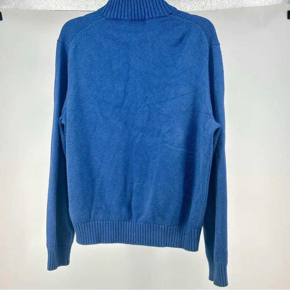 Men’s Medium French Blue‎ Polo Ralph Lauren Mockneck Sweater 1/4 Zip